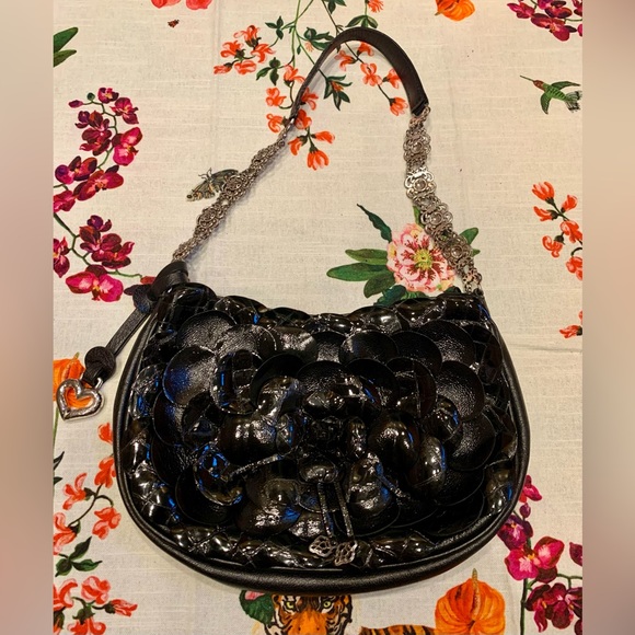 Brighton Black Patent Leather Purse Handbag - Picture 1 of 10